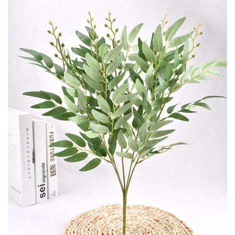 GroupM ITimulazione Bouquet Di Foglie Di Salice Simulazione Fiore Decorazione Della Casa Decorazione Verde 3 Pezzi 4 GroupM ITimulazione Bouquet Di Foglie Di Salice Simulazione Fiore Decorazione Della Casa Decorazione Verde 3 Pezzi - immagine 2