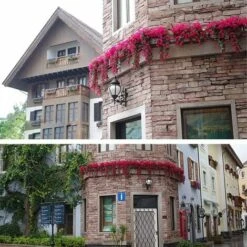 Confezione Da 2 Fiori Artificiali Edera Piante Artificiali All'aperto, Ufficio, Decorazioni Per La Casa, Feste In Giardino, Matrimonio, Rosa Rossa, Rosa Rossa -Negozio Piante artificiali economico 71376565 3