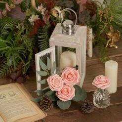 READCLY-Fiori Artificiali, 25 Rose Artificiali Realistiche Per Bouquet Da Sposa, Decorazioni Per La Casa -Negozio Piante artificiali economico 72196704 4