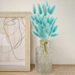 READCLY-50 Pezzi Di Fiori Secchi Della Pampa All'erba Non Sbiadiscono Mai Fiori Secchi Decorazione Naturale Fiori Bohémien Decorazione Compleanno Decorazione Matrimonio Decorazione Domestica (azzurro -Negozio Piante artificiali economico 72196723 3