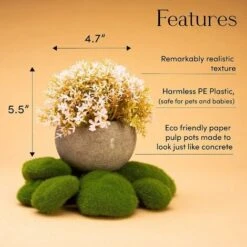 Piante Finte, Set Di Piante Finte Per Interni, 3 Mini Piante Multicolori Realistiche In Vaso, Piantine Finte Decorative In Confezione Regalo E Mobili -Negozio Piante artificiali economico 74098089 3