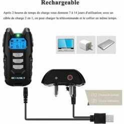 Doppio Collare Da Addestramento Per Cani Ricaricabile, Telecomando Da 1000 M, Blocco Pulsanti E Impermeabile IP67, Collare Elettrico Con Modalità Vibrazione, Shock E Suono - 2 Pezzi (grigio) -Negozio Piante artificiali economico 78584586 3