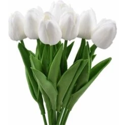 RHAFAYRE Confezione Da 10 Tulipani Artificiali Da 34 Cm Per Interni Esterni Matrimoni Cucina Ufficio Bar Casa (Bianco) 9 RHAFAYRE Confezione Da 10 Tulipani Artificiali Da 34 Cm Per Interni Esterni Matrimoni Cucina Ufficio Bar Casa (Bianco) -Negozio Piante artificiali economico 80396869 3