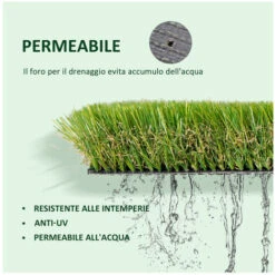 PRATO SINTETICO Manto Erboso Erba GIARDINO Tappeto 30 MM Misura 2 Metri X 5 Metri -Negozio Piante artificiali economico 82868913 3