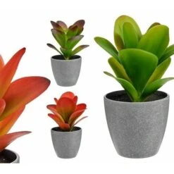 Pianta Decorativa Plastica (6 Unità) (11 X 20 X 11 Cm) -Negozio Piante artificiali economico 83763778 3