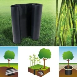 Barriera Antiradice Di Bambù 5m 800gr Antirizomi H.60 Cm