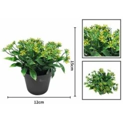 Pianta Artificiale Fiore Artificiale Piccolo Legno Di Sandalo Colorazione Rossa Vaso Bonsai Pianta Di Simulazione Fiore Di Erbaccia Decorazione Domestica Bonsai Simulazione (giallo) -Negozio Piante artificiali economico 85900982 2