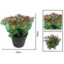 Simulazione Di Piante Acquatiche In Vaso Di Eucalipto Foglie Di Eucalipto Dipinte In Vaso E Piante Verdi (rosa Rossa) -Negozio Piante artificiali economico 85901047 2