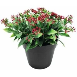 Pianta Artificiale Fiore Artificiale Foglia Piccola Legno Di Sandalo Colore Rosso Simulazione Bonsai Pianta Pianta Alghe Fiore Decorazione Della Casa Simulazione Bonsai (rosso)