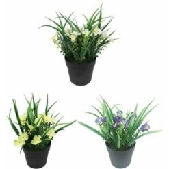 Pianta Artificiale Fiore Artificiale Simulazione Pianta Verde Fiore Artificiale In Vaso Clivia Chlorophytum Pianta In Vaso Ornamenti Decorativi Fiori Artificiali (bianco) -Negozio Piante artificiali economico 85905116 5