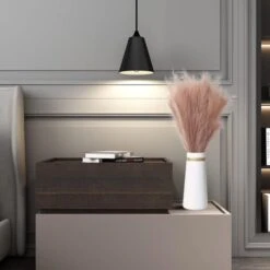 Erba Della Pampas Artificiale Decorative: 3 Set 110cm Erba Di Pampa Finta Grandi Alte Essiccata Fiori Boho Tortora Colore Piume, Naturale Secchi Per Decorazioni Natale Casa Nozze Interno -Negozio Piante artificiali economico 87105761 3