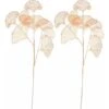2pcs Foglie Artificiali Steli Ginkgo Finto Foglie Cave Raccoglie Piante In Plastica Rami Mazzi Composizione Floreale Per Vaso Da Matrimonio Decorazioni Per Ufficio E Casa Arancione -Negozio Piante artificiali economico 88941448 1