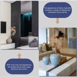 2pcs Foglie Artificiali Steli Ginkgo Finto Foglie Cave Raccoglie Piante In Plastica Rami Mazzi Composizione Floreale Per Vaso Da Matrimonio Decorazioni Per Ufficio E Casa Arancione -Negozio Piante artificiali economico 88941448 4