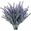 4 Pezzi Plastica Floccata Fiori Artificiali Lavanda Fascio Piante Finte Matrimonio Sposa Bouquet Interni Esterni Casa Cucina Ufficio Centrotavola Composizioni Decorazioni Natalizie