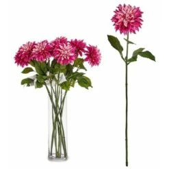 Fiore Decorativo Dalia 15 X 72 X 15 Cm Viola Verde (12 Unità) -Negozio Piante artificiali economico 91595055 2