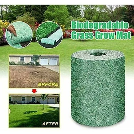 Rotolo Di Tappetino Per Semi Di Erba, Tappetino Biodegradabile Per La Coltivazione Dell'erba, Tappetino Per Semi Di Erba Fertilizzante Giardino Picnic Giardinaggio Tappetino Per Piantare Prato 20 × 10 4 Rotolo Di Tappetino Per Semi Di Erba, Tappetino Biodegradabile Per La Coltivazione Dell'erba, Tappetino Per Semi Di Erba Fertilizzante Giardino Picnic Giardinaggio Tappetino Per Piantare Prato 20 × 10 - immagine 2