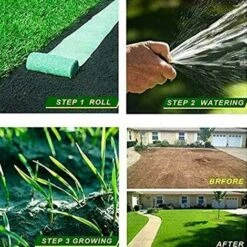 Rotolo Di Tappetino Per Semi Di Erba, Tappetino Per Piante Erbacee Biodegradabile Da 10 Piedi, Tappetino Per Semi Di Erba Fertilizzante Giardino Picnic Giardinaggio Tappetino Per Piantare Prato 20 × 3 -Negozio Piante artificiali economico 91729961 3