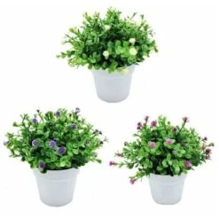 Piante Artificiali, Fiori Artificiali, Orchidee Di Simulazione, Piante In Vaso Di Eucalipto, Piante Verdi, Decorazioni Per La Casa, Decorazioni Per Finestre, Piccole Piante In Vaso Di Fiori (arancione -Negozio Piante artificiali economico 95221457 3