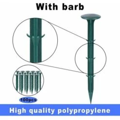 Per Giardino Per Panno Per Erbacce Protezione UV (100 Pezzi Verde)Picchetti Di Fissaggio Da Giardino In Plastica2 -Negozio Piante artificiali economico 95768213 4