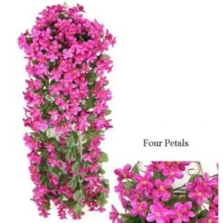 2x Piante Artificiali Edera Rampicante Piante Rampicanti Foglia Artificiale Rampicante Decorazione Floreale Viola, Viola -Negozio Piante artificiali economico 95930904 4