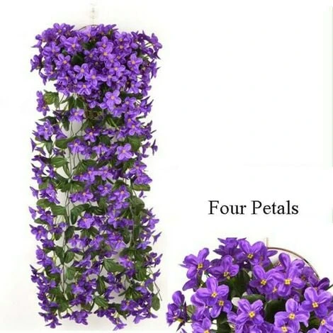 2x Piante Artificiali Edera Rampicante Piante Rampicanti Foglia Artificiale Vite Decorazione Floreale Viola, Viola Scuro 3 2x Piante Artificiali Edera Rampicante Piante Rampicanti Foglia Artificiale Vite Decorazione Floreale Viola, Viola Scuro