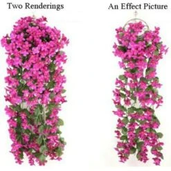 2x Piante Artificiali Edera Rampicante Piante Rampicanti Foglia Artificiale Rampicante Decorazione Floreale Viola, Rosso -Negozio Piante artificiali economico 95930956 5