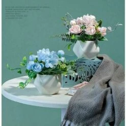 Fiori Artificiali Con Vaso Di Fiori Di Peonia - Fiori Artificiali In Plastica - Per La Casa, La Tavola -Negozio Piante artificiali economico 96205873 3