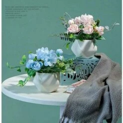 Fiori Artificiali Con Vaso Di Fiori Di Peonia - Fiori Artificiali In Plastica - Per La Casa, La Tavola -Negozio Piante artificiali economico 96216410 3