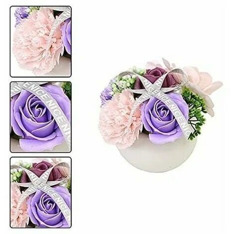 Vaso Da Fiori Artificiale In Vaso Di Plastica - Per Interni Ed Esterni - Decorazione Da Giardino, F 7 Vaso Da Fiori Artificiale In Vaso Di Plastica - Per Interni Ed Esterni - Decorazione Da Giardino, F - immagine 5