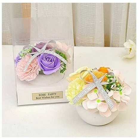 Vaso Da Fiori Artificiale In Vaso Di Plastica - Per Interni Ed Esterni - Decorazione Da Giardino , B 4 Vaso Da Fiori Artificiale In Vaso Di Plastica - Per Interni Ed Esterni - Decorazione Da Giardino , B - immagine 2