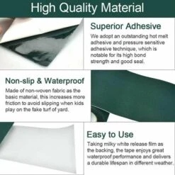 Striscia Per Erba 15cm5m Nastro Antiscivolo Per Cuciture In Erba Artificiale Striscia Autoadesiva Per Cuciture In Erba Presa Forte Per Erba Artificiale Giardino Prato Tappeti Balconi, Verde, 1 Pz ， Fo -Negozio Piante artificiali economico 96231661 4