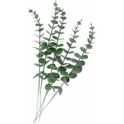 Confezione Da 10 Foglie Di Eucalipto Artificiali Dal Tocco Realistico - Rami Di Fiori Artificiali Per Bouquet Da Sposa, Decorazioni Per La Casa (grigio Verde)