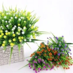 Pezzo Gypsophila Artificiale Fiore Colore Giallo -Negozio Piante artificiali economico 97236878 5