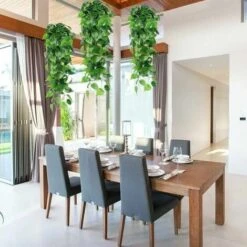 2 Pezzi Pianta Artificiale Pothos Appeso Piante Finte Artificiali Decorazione Pothos Finto Edera Foglia Verde Realistica Per Decorazioni Camera Da Letto Giardino Domestico -Negozio Piante artificiali economico 99414714 4